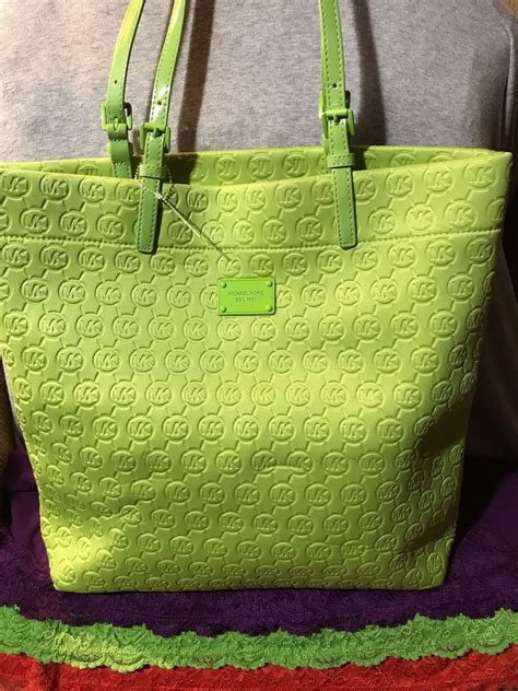 michael kors neoprene tote green